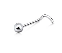 2mm Ball Shaped Curved Nose Stud NSKB-01